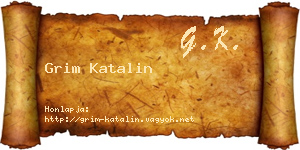 Grim Katalin névjegykártya